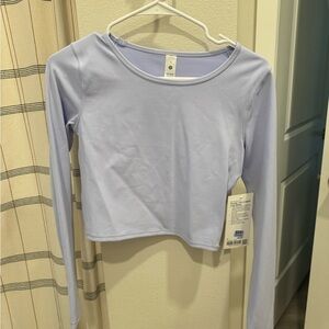 Lululemon wunder train long sleeve pale blue color
